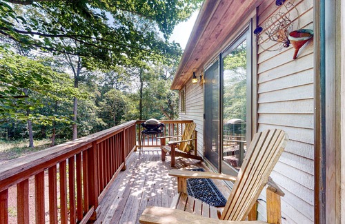West Tisbury House | Nana's Backyard Treehouse with deck, electric/gas grills, kitchenette
