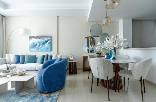 Mina Al Arab Apartment | Nasma Luxury Stays - Calming Blues Stylish 1BR in Hayat Island