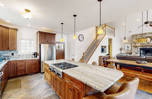 Livingston House | Nature lover’s lakefront home with a beach, dock, fire ring, & more