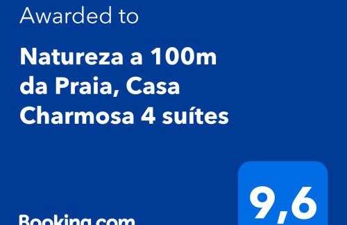 Praia Deserta House | Natureza a 100m da Praia, 4 suítes, amplo jardim