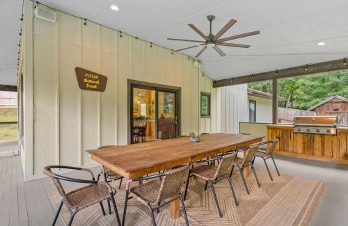 Mills River House | Near Asheville Hot Tub Fire Pit BBQ Sleeps 10