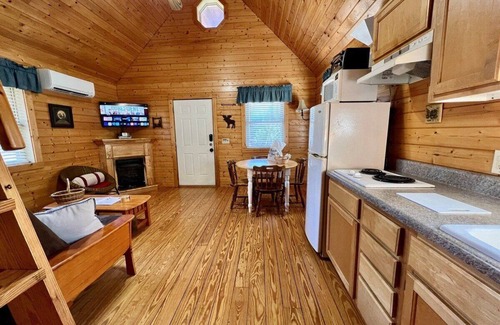 Laurel Springs Cabin | Near Blue Ridge Parkway, Pet Friendly Cabin w/WIFI & Pond Views, Gas Frpl
