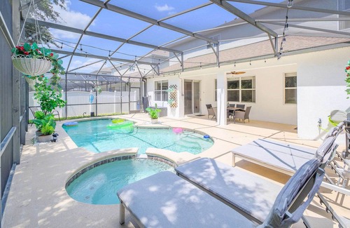Legacy Park House | Near Disney - 5BR Home - Pool, Hot Tub, & Games!