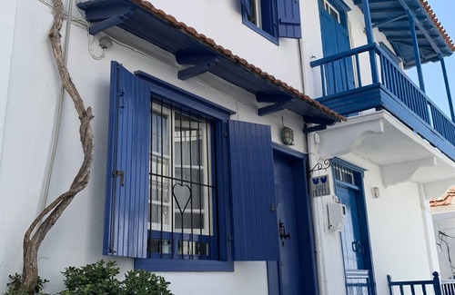 Skopelos House | NEFELI Beautiful vacation home on the Mama Mia island of Skopelos, roof terrace sea view