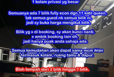 Keladong House | Nel Homestay 1 with BIG Private Pool at Kota Bharu