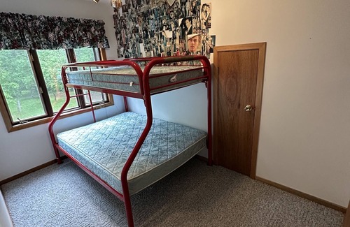Lake Nebagamon Cabin | New 2 bedroom cottage house sleeps 7 on 214 ft lake frontage!
