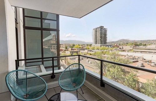 Cultural District Condo | NEW 2-bedroom condo in Downtown Kelowna with LAKE views & 25th FL access
