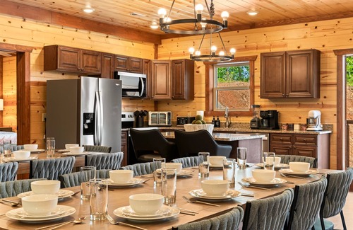 Sevierville Cabin | New 8BR Mountain Getaway | Close to PF | Private Heated Pool | Sleeps 28
