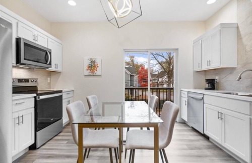 Evansville Apartment | New Boutique Hotel Suite on Haynie's Corner: KING Bed, Parking, Security & More!