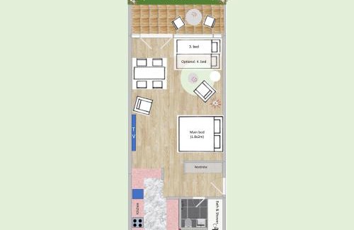 Oerlikon Apartment | New, central studio with garden terrace and much privacy