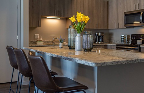Milford Apartment | NEW Corporate Luxe Industrial Apartment in Downtown Milford
