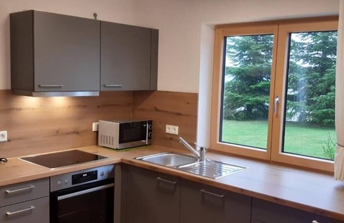 Michelsneukirchen Apartment | New, exclusive vacation apartment (60 sqm) for 4 people with private garden and barbecue facilities