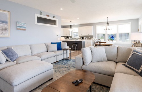 Port Sheldon House | New Home on Pigeon Lake with Lake Michigan Beach Access