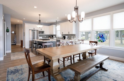 Port Sheldon House | New Home on Pigeon Lake with Lake Michigan Beach Access