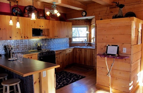 Ridgway House | NEW LISTING! Spectacular setting, Log Cabin w/Cascading Decks to Fishing Creek