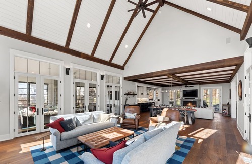 Grand Beach House | NEW LUXURY LAKE HOUSE close to beach with hot tub and screen porch!