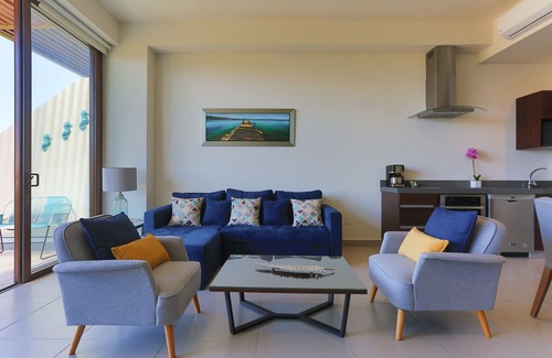 Nuevo Vallarta Condo | NEW Luxury Loft 1 bedroom with private roof garden and Side view of the marina
