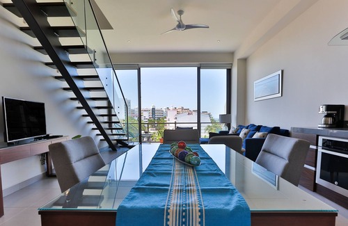 Nuevo Vallarta Condo | NEW Luxury Loft 1 bedroom with private roof garden and Side view of the marina