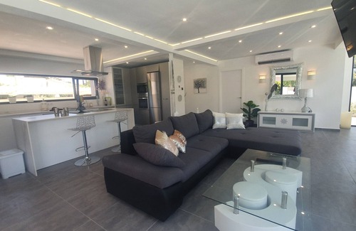 Denia Villa | NEW! Modern Beach Front Villa With HUGE Pool,Jacuzzi, Barbacoa, Parking & Views