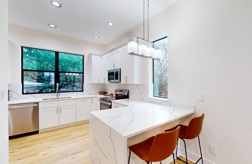 Wetmore Condo | New modern town home with full kitchen, living room & top floor balcony