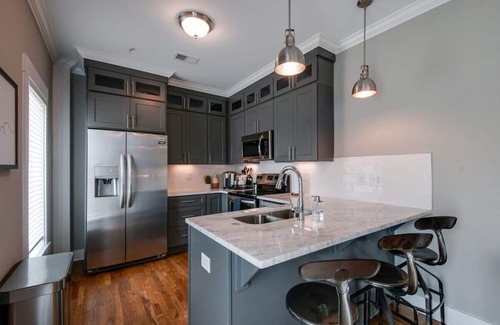 Nashville Apartment | New Nashville Condo with 2 King beds, walk to bars