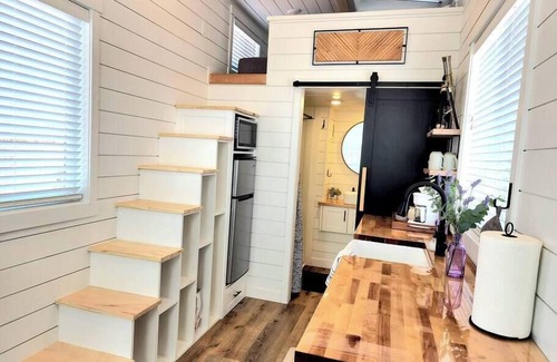 Apple Valley Apartment | NEW Nook Tiny Home with Deck, Firepit, Skylights