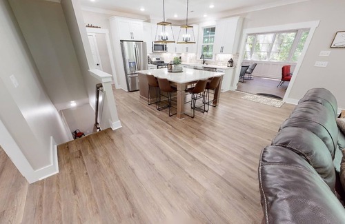 Manson House | New property at Kerr Lake with dock! Family-sized w/game room and large porch!
