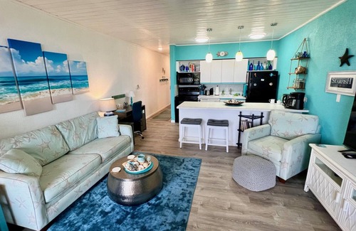 Estate Golden Rock Condo | New! remodeled 1 bedroom condo ON THE BEACH!
