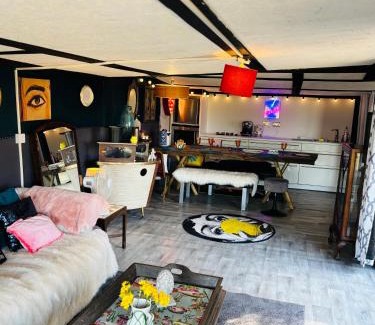 Hertford Other | NEW RENOVATED FARM river view Cabin with wood burner pet friendly fire pit bbq
