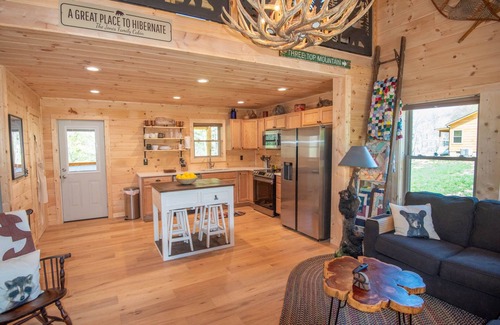 Creston Cabin | New River Log Cabin + HOT TUB + Fire Pit