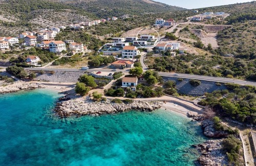 Primosten Burnji Villa | New! Seaview Villa Dolac with heated pool, a Hot tub, Finnish sauna and Billiards