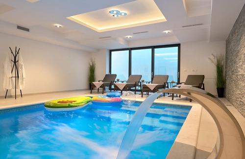 Strozanac Villa | NEW! Villa Viginti 17 - Indoor Pool/Outdoor Jacuzzi + Sun loungers