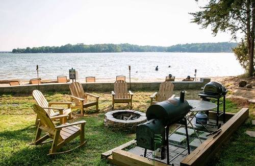 Steele Creek Cabin | New Waterfront Cabin on the Large Sundeck #24 by RedAwning