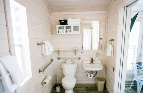 Steele Creek Cabin | New Waterfront Cabin on the Large Sundeck #24 by RedAwning