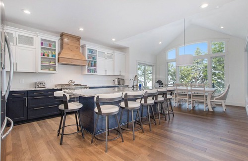 Ludington House | newly built house, beachfront, heated saltwater pool always 85°!