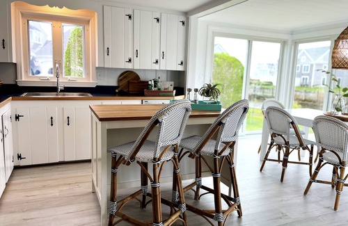 West Dennis House | Newly furnished, sunny waterfront house with dock and walking distance to beach!