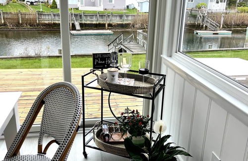 West Dennis House | Newly furnished, sunny waterfront house with dock and walking distance to beach!