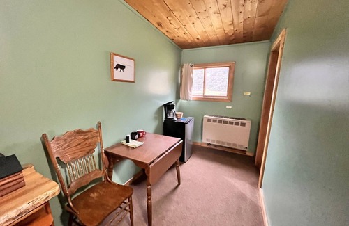 Cooke City-Silver Gate Apartment | Newly Remodeled Motel Room with 1 Queen Bed, Bathroom with shower. Mini Fridge, Coffee Maker. Situated close to the General Store in Silver Gate, MT