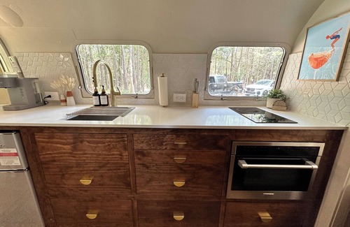 Dogwood House | Newly renovated 1974 Airstream, mid-century modern theme, near lakes and parks