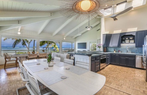 Kilauea House | Newly renovated beachfront paradise steps away from the tranquil shores of Anini Beach!