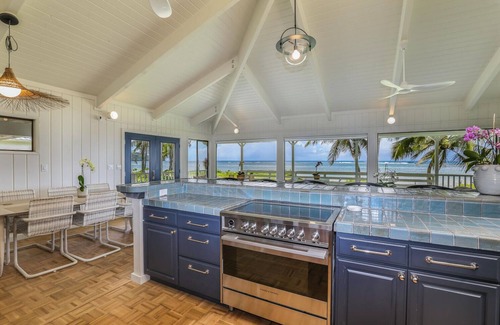 Kilauea House | Newly renovated beachfront paradise steps away from the tranquil shores of Anini Beach!