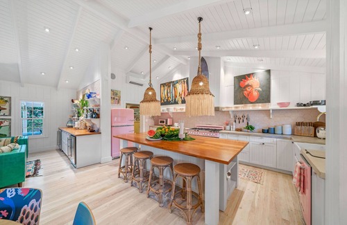 Dunmore Town House | Newly Renovated Retro Designer Bungalow 200' from Beach w/VW Bus Grill & Pool