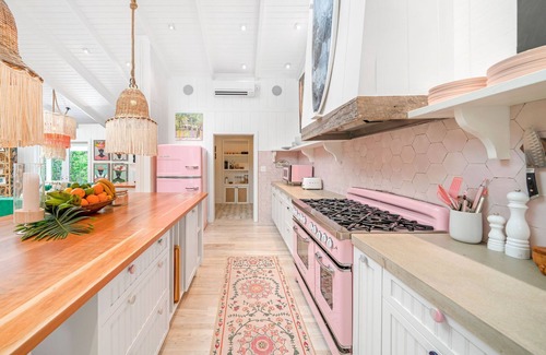 Dunmore Town House | Newly Renovated Retro Designer Bungalow 200' from Beach w/VW Bus Grill & Pool