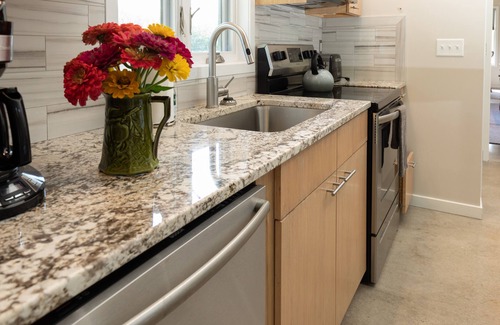 Dugspur House | Newly Renovated Former Cider House with outdoor covered patio and gas grill.
