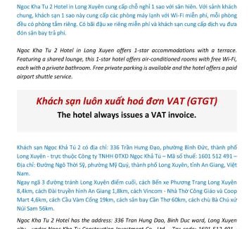Long Xuyen Hotel | Ngoc Kha Tu 2 Hotel