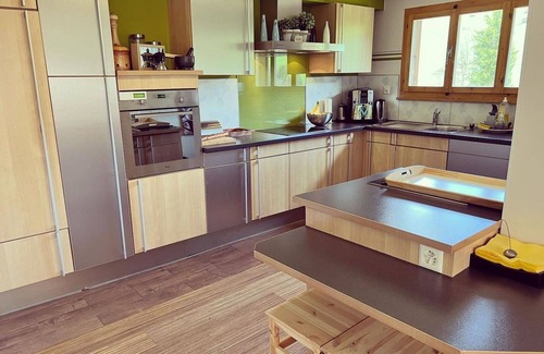 Ruedisbach Apartment | Nice apartment for 8 people with WIFI, hot tub, TV, balcony and pets allowed