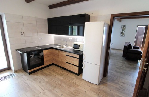 Zupanovice Apartment | Nice apartment for 9 people with WIFI, pool, TV, patio, pets allowed and parking