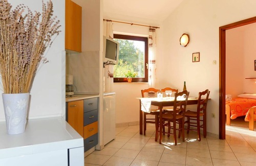 Sveti Vid Dobrinjski Apartment | Nice apartment for 4 guests with A/C, WIFI, pool, TV, patio and pets allowed