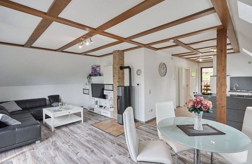 Frankenau House | Nice apartment in villa for 3 guests with WIFI, TV, terrace, pets allowed and panoramic view