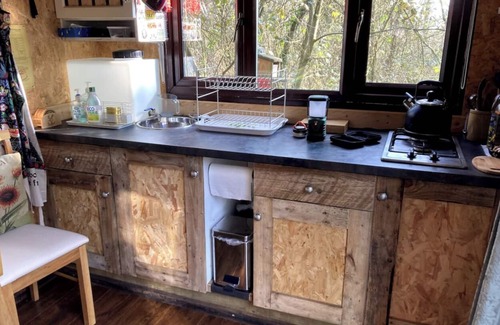Cowbridge Cabin | Noddfa (refuge/sanctuary) off-grid woodland retreat near ediculture community